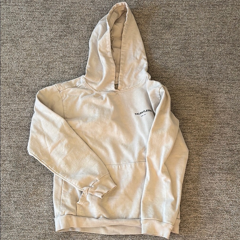 TALENTLESS Cream Hoodie